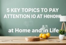 Evde ve Yaşamda Dikkate Alınması Gereken 5 Ana Konu 5 Key Topics to Pay Attention to at Home and in Life
