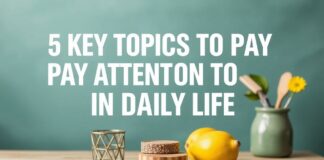 Günlük Yaşamda Dikkate Alınması Gereken 5 Ana Konu 5 Key Topics to Pay Attention to in Daily Life