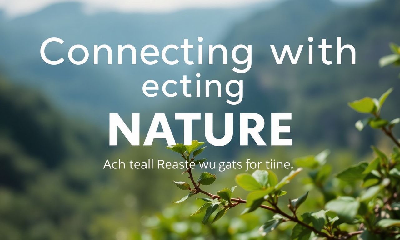 Doğa ile İletişim Kurmak: Yaşam Tarzınızı Dönüştürüyor