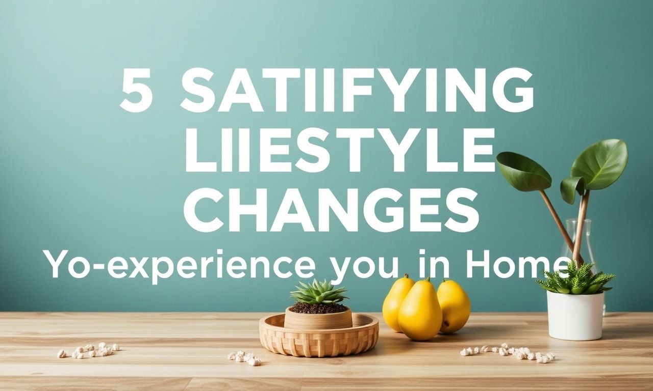 Evde Deneyimleyebileceğiniz 5 Tatmin Edici Yaşam Tarzı Değişikliği
