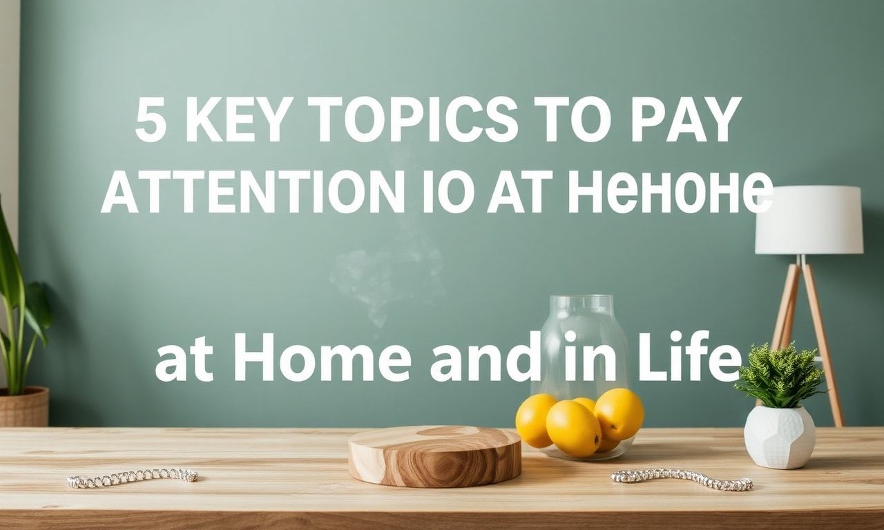 Evde ve Yaşamda Dikkate Alınması Gereken 5 Ana Konu