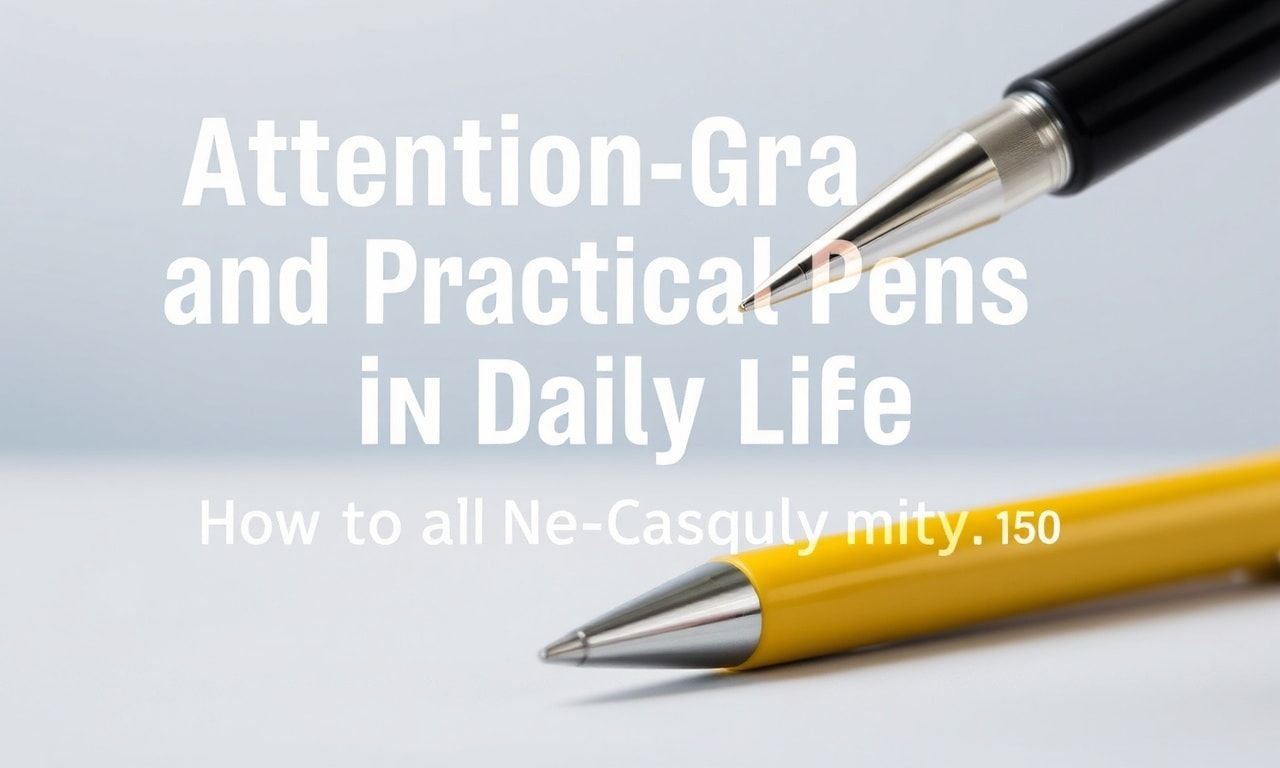 Günlük Yaşamda Dikkat Çekici ve Pratik Kalemler: Seçimlerinizi Nasıl Yaparsınız?