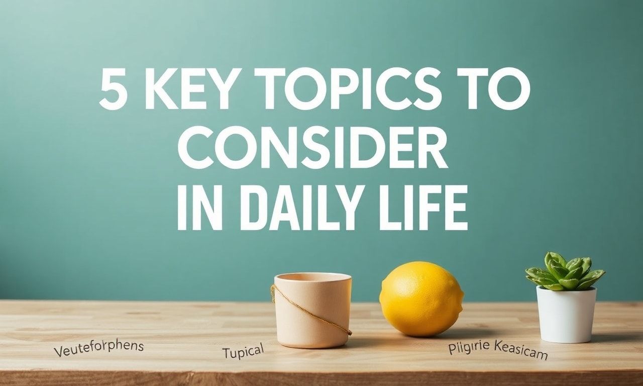Günlük Yaşamda Dikkate Alınması Gereken 5 Ana Konu