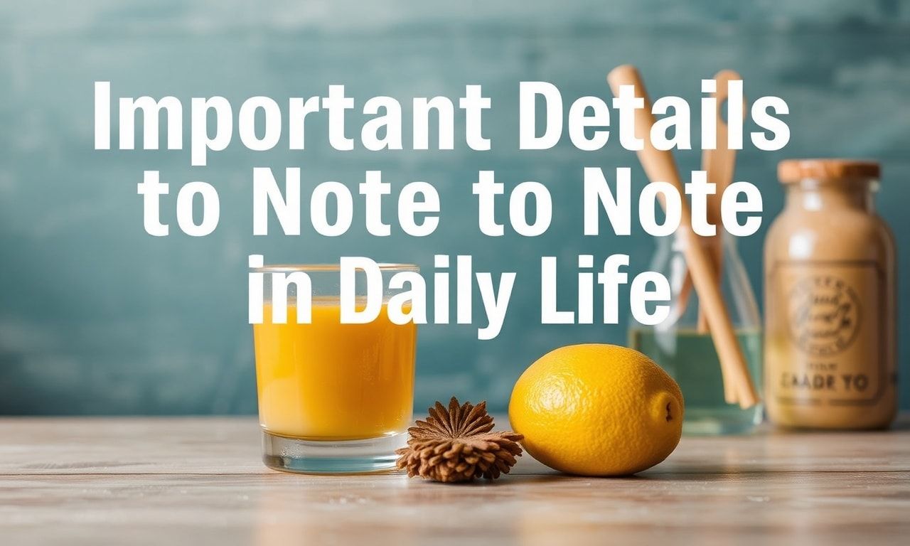 Günlük Yaşamda Dikkate Alınması Gereken Önemli Detaylar