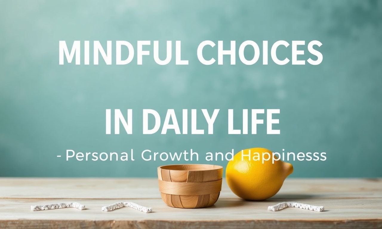 Günlük Yaşamda Dikkatli Seçimler: Kişisel Gelişim ve Mutluluk